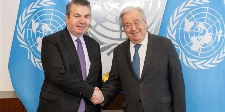 Türkiye’nin BM Daimi Temsilcisi Önal’dan BM Genel Sekreteri Guterres’e veda ziyareti