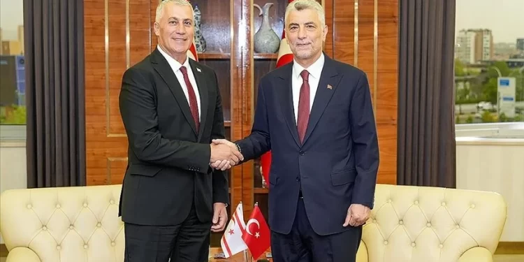 Ekonomi ve Enerji Bakanı Amcaoğlu TC Ticaret Bakanı Bolat ile görüştü