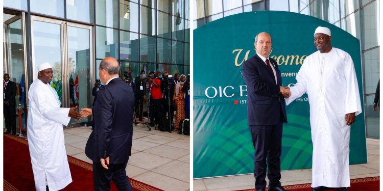 Cumhurbaşkanı Tatar, Gambiya Cumhurbaşkanı tarafından karşılandı