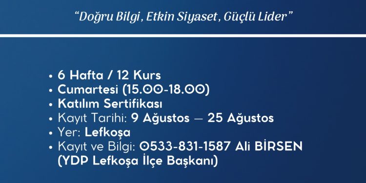 YDP, “Siyaset ve Diplomasi Akademisi” düzenliyor