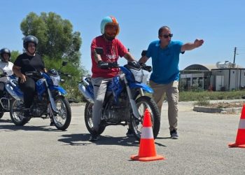 Motosiklet sürüş eğitmen adayları kurslara devam ediyor