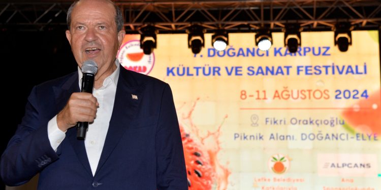 Cumhurbaşkanı Ersin Tatar, 7. Doğancı Karpuz Kültür ve Sanat Festivali’ne katıldı