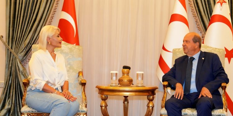 Cumhurbaşkanı Tatar sanatçı Ayşegül Zaim’i kabul etti