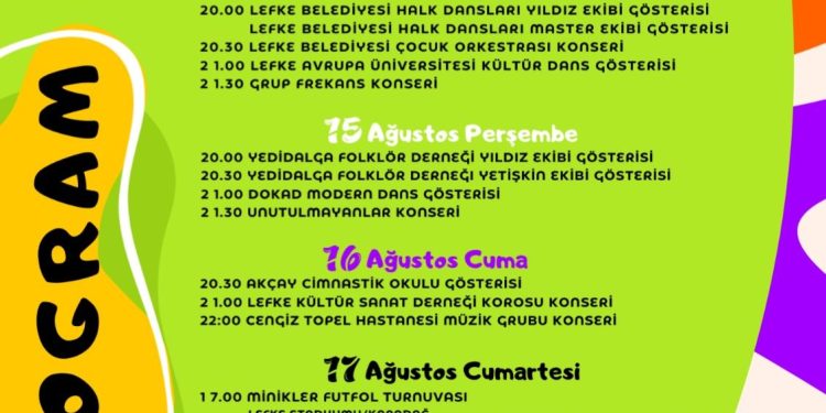 Lefke Şenlikleri 14 Ağustos’ta başlıyor