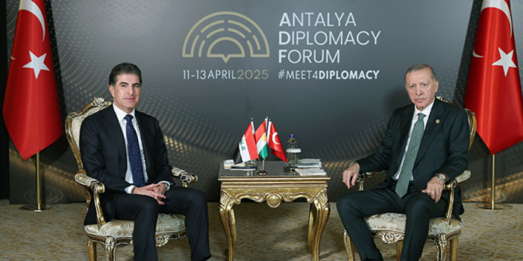 TC Cumhurbaşkanı Erdoğan, Barzani ile görüştü