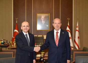 Cumhurbaşkanı Tatar, Mehmet Şimşek’i kabul etti