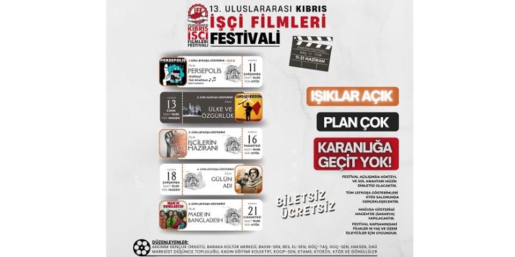 Uluslararası Kıbrıs İşçi Filmleri Festivali 11 Haziran’da başlayacak