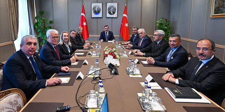 Parlamentolar Arası KKTC-Türkiye Dostluk Grubu heyeti TC Cumhurbaşkanı Yardımcısı Yılmaz tarafından kabul edildi