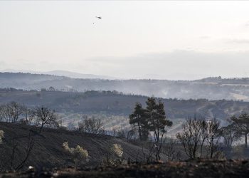 Çanakkale’de büyük oranda kontrol altına alınan yangına müdahale 2. gününde sürüyor