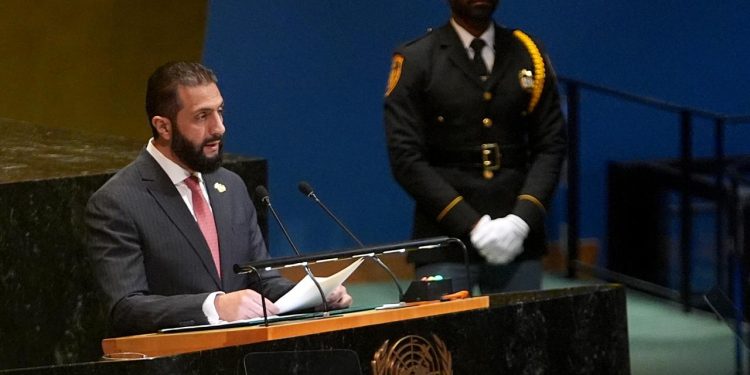 Şara, Suriyelilere destek veren Türkiye ile diğer ülkelere BM kürsüsünden teşekkür etti