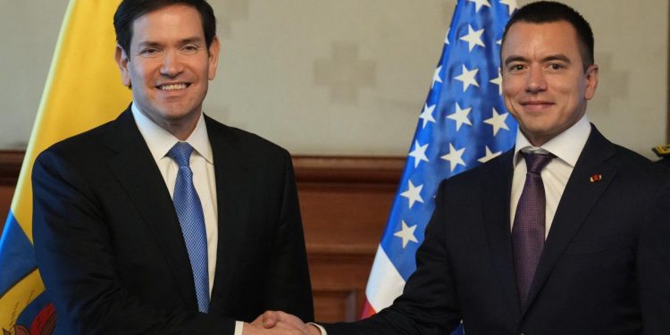 ABD Dışişleri Bakanı Rubio, Ekvador'da Devlet Başkanı Noboa ile bir araya geldi