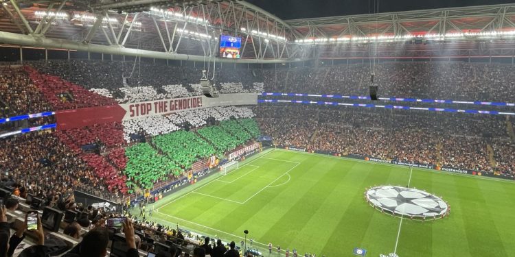 Galatasaray'ın Filistin'e destek koreografisi işgalci İsrail'in medyasını rahatsız etti