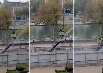 Louvre Müzesi soyguncularının kaçma anı kamerada