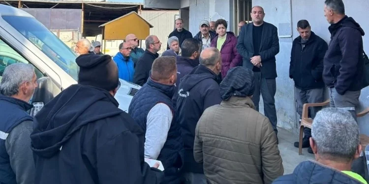 CTP, Gönyeli–Alayköy Belediyesi Atölyesi çalışanlarını ziyaret etti: Sorunlar ele alındı