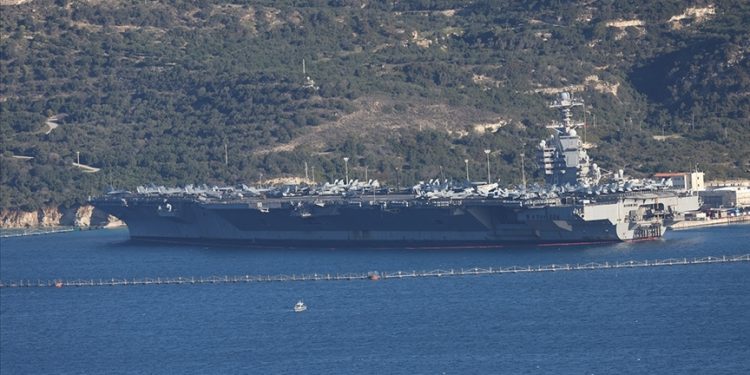 ABD’nin en büyük uçak gemisi “USS Gerald R. Ford” Kızıldeniz’e ulaştı