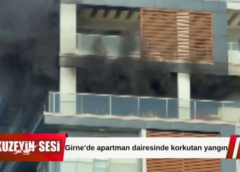 Girne’de apartman dairesinde yangın!