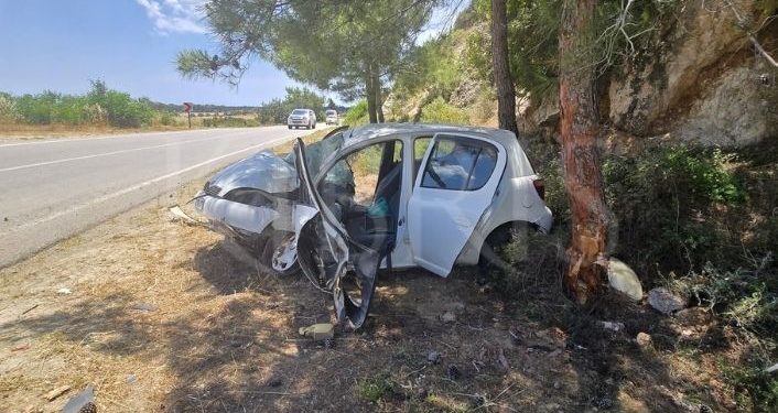 İskele-Karpaz ana yolunda kaza: 2 yaralı
