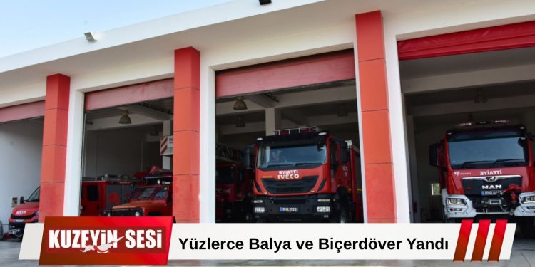 Lefkoşa’da Faal Haldeki Biçerdöver Alev Aldı!