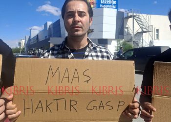 “Maaş haktır” diyerek eylem yaptılar
