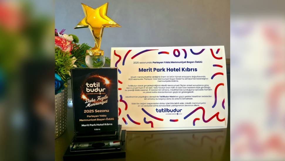 Merit Park Hotel’e TatilBudur’dan “Parlayan Yıldız Memnuniyet Başarı Ödülü”