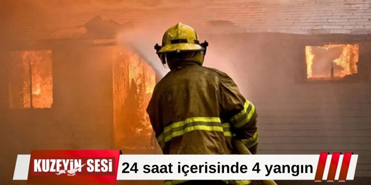 24 saatte 4 yangın: Araçlar ve bir ev zarar gördü!