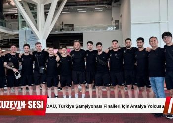 DAÜ Erkek Voleybol Takımı Türkiye finalleri için Antalya yolcusu.