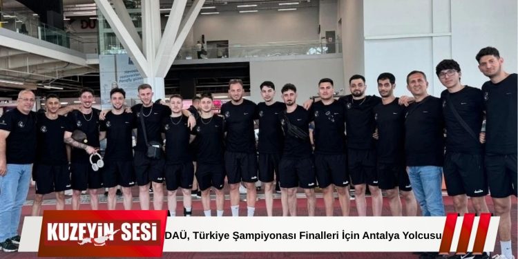 DAÜ Erkek Voleybol Takımı Türkiye finalleri için Antalya yolcusu.