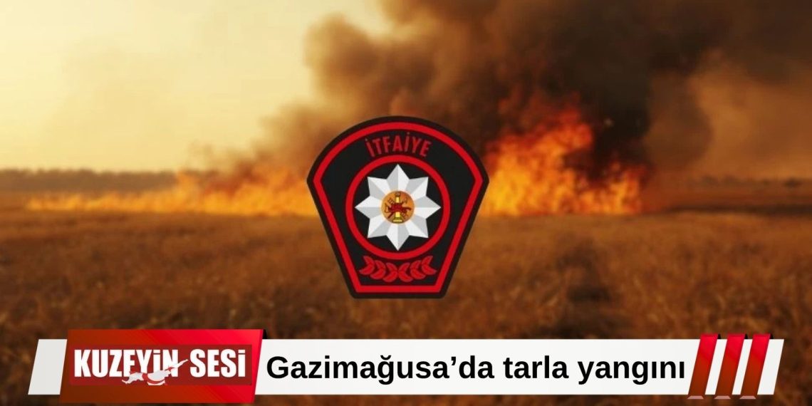 Gazimağusa’da tarla yangını: 30 dönüm buğday ve 40 balya zarar gördü