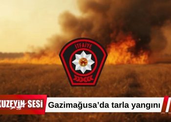 Gazimağusa’da tarla yangını: 30 dönüm buğday ve 40 balya zarar gördü