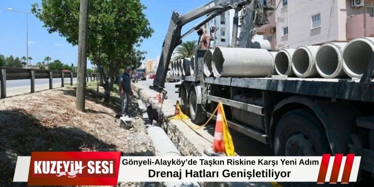 Gönyeli-Alayköy’de drenaj altyapısı güçleniyor: Taşkın riskine karşı yeni hatlar yapılıyor