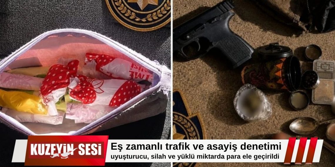 Eş zamanlı polis denetimlerinde uyuşturucu ve silah ele geçirildi