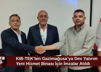 KIB-TEK’in Gazimağusa’daki yeni hizmet binası için sözleşme imzalandı