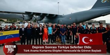 Türk arama kurtarma ekipleri deprem bölgesi Venezuela’da çalışmalarına başladı