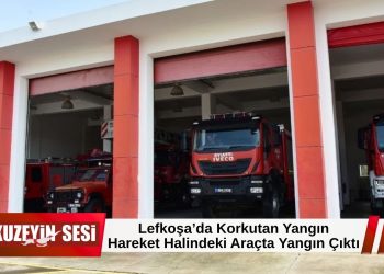 Seyir Halindeki Araç Alev Aldı! Lefkoşa’da Korkutan Yangın
