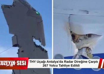 THY uçağı Antalya Havalimanı’nda radar direğine çarptı: 1 yolcu yaralandı