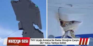 THY uçağı Antalya Havalimanı’nda radar direğine çarptı: 1 yolcu yaralandı