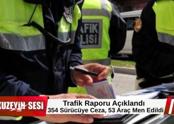 Trafik denetimlerinde 354 sürücüye işlem: 53 araç trafikten men edildi