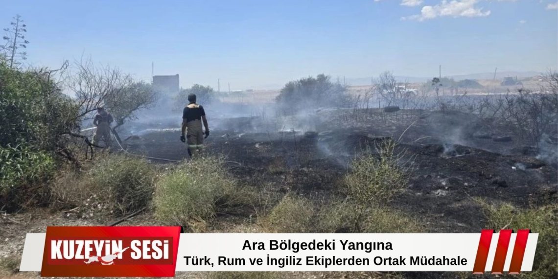 Ara bölgede çıkan yangın ortak müdahaleyle söndürüldü!