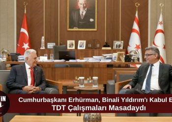 Cumhurbaşkanı Erhürman, Binali Yıldırım ve heyetini kabul etti