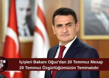 Dursun Oğuz: 20 Temmuz, Kıbrıs Türk halkının özgürlüğünün simgesidir