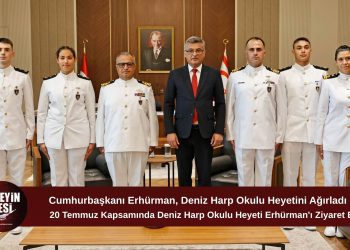 Cumhurbaşkanı Erhürman, Deniz Harp Okulu Heyetini Kabul Etti