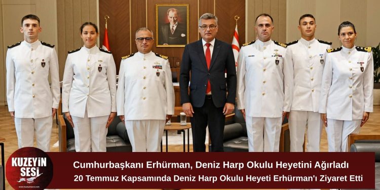 Cumhurbaşkanı Erhürman, Deniz Harp Okulu Heyetini Kabul Etti