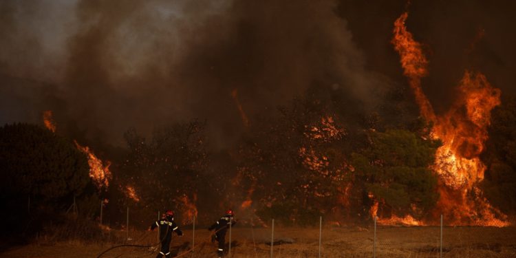 Yunanistan'da orman yangınlarıyla mücadele sürüyor
