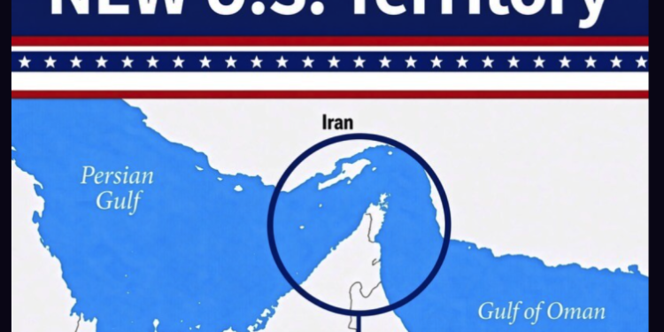 Trump, Hürmüz Boğazı'nı ABD toprağı olarak gösteren bir görsel paylaştı