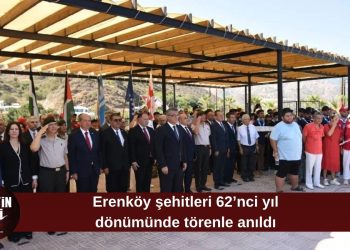Erenköy Direnişi’nin 62’nci yıl dönümünde şehitler törenle anıldı