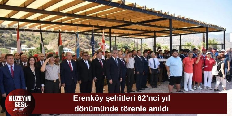 Erenköy Direnişi’nin 62’nci yıl dönümünde şehitler törenle anıldı