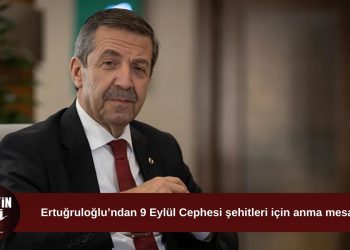 Tahsin Ertuğruloğlu, 9 Eylül Cephesi şehitlerini andı