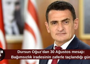 Dursun Oğuz: 30 Ağustos, bağımsızlık iradesinin zaferle taçlandığı gündür