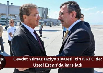 Cevdet Yılmaz KKTC’ye geldi: Üstel, Yılmaz’ı Ercan Havalimanı’nda karşıladı