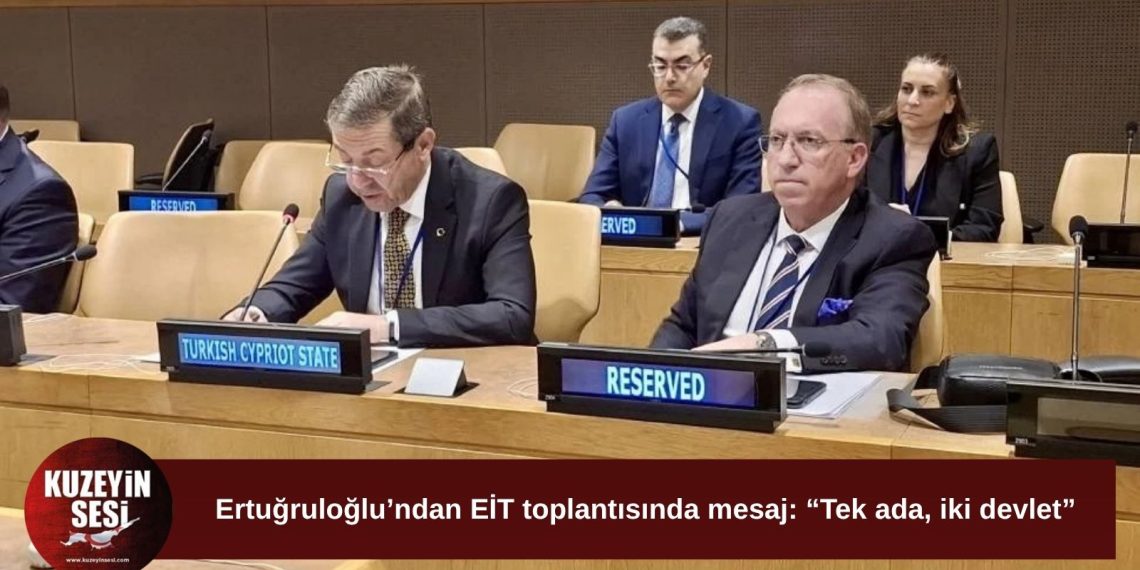 Ertuğruloğlu EİT toplantısında konuştu: “Tek ada, iki devlet”